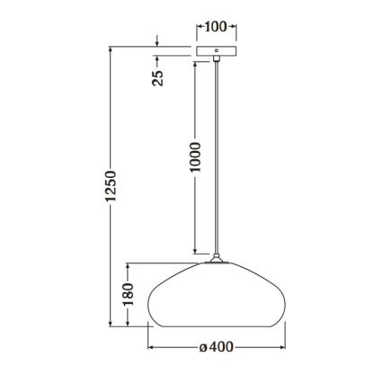 Ledvance - Підвісна люстра DECOR CARDBOARD 1xE27/15W/230V діаметр 40 см