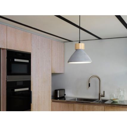 Ledvance - Підвісна люстра DECOR CONCRETE 1xE27/15W/230V діаметр 22 см бетон сірий