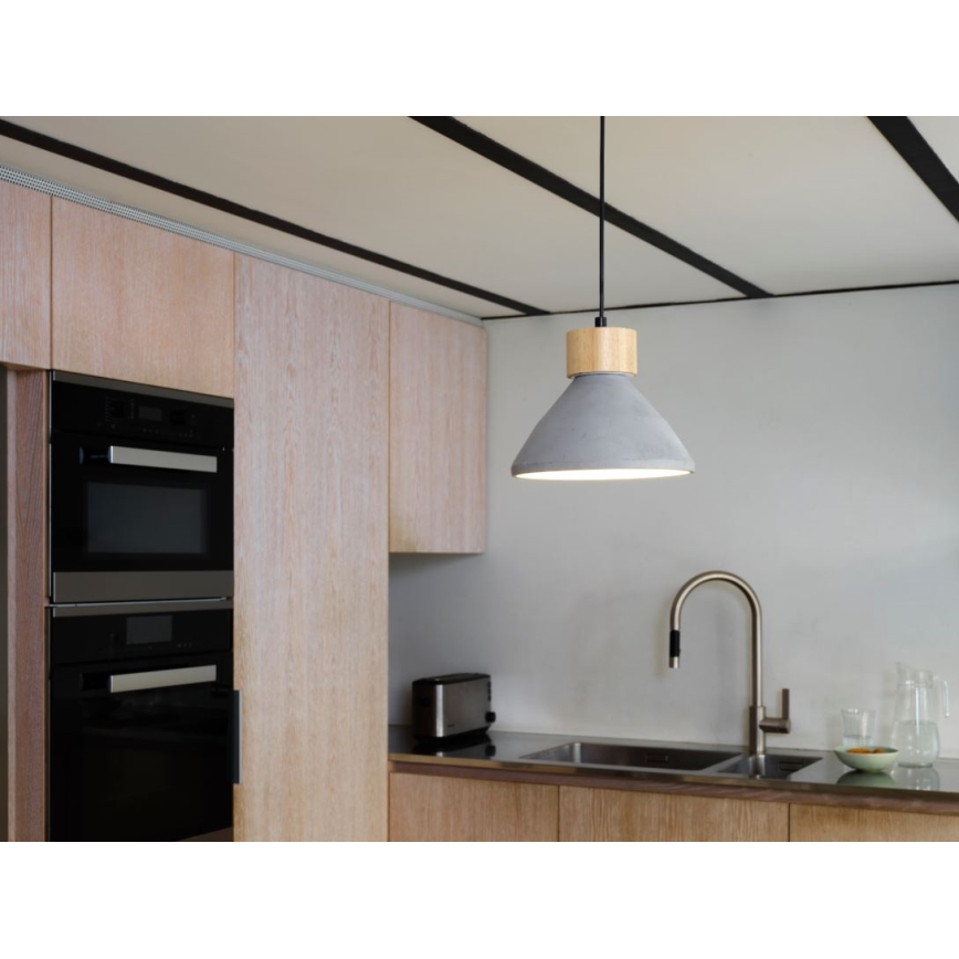 Ledvance - Підвісна люстра DECOR CONCRETE 1xE27/15W/230V діаметр 22 см бетон сірий
