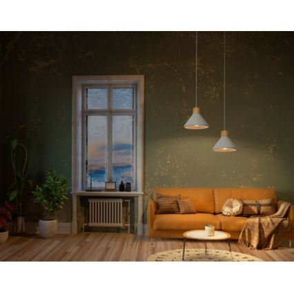 Ledvance - Підвісна люстра DECOR CONCRETE 1xE27/15W/230V діаметр 22 см бетон сірий