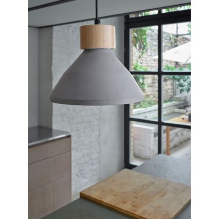 Ledvance - Підвісна люстра DECOR CONCRETE 1xE27/15W/230V діаметр 22 см бетон сірий