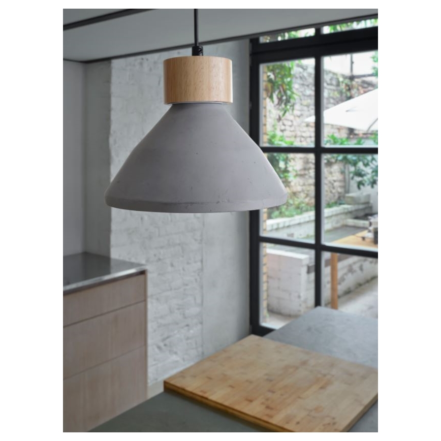 Ledvance - Підвісна люстра DECOR CONCRETE 1xE27/15W/230V діаметр 22 см бетон сірий