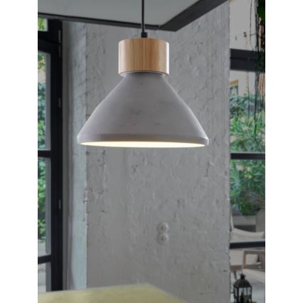 Ledvance - Підвісна люстра DECOR CONCRETE 1xE27/15W/230V діаметр 22 см бетон сірий