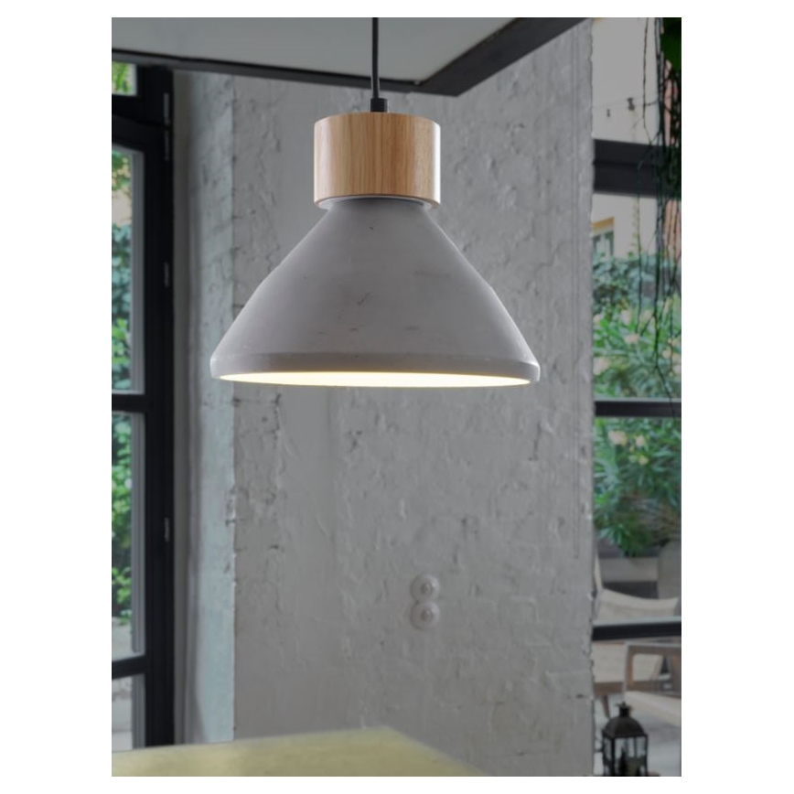 Ledvance - Підвісна люстра DECOR CONCRETE 1xE27/15W/230V діаметр 22 см бетон сірий