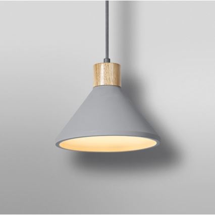 Ledvance - Підвісна люстра DECOR CONCRETE 1xE27/15W/230V діаметр 22 см бетон сірий