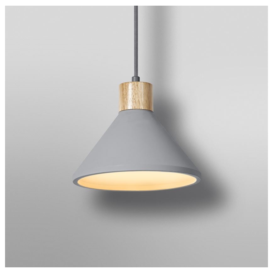 Ledvance - Підвісна люстра DECOR CONCRETE 1xE27/15W/230V діаметр 22 см бетон сірий