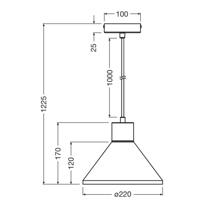 Ledvance - Підвісна люстра DECOR CONCRETE 1xE27/15W/230V діаметр 22 см бетон сірий