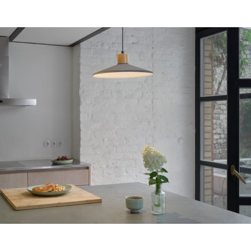 Ledvance - Підвісна люстра DECOR CONCRETE 1xE27/15W/230V діаметр 32 см бетон сірий