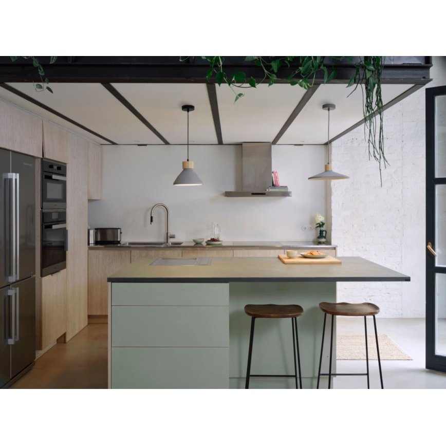 Ledvance - Підвісна люстра DECOR CONCRETE 1xE27/15W/230V діаметр 32 см бетон сірий