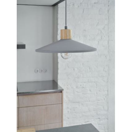 Ledvance - Підвісна люстра DECOR CONCRETE 1xE27/15W/230V діаметр 32 см бетон сірий