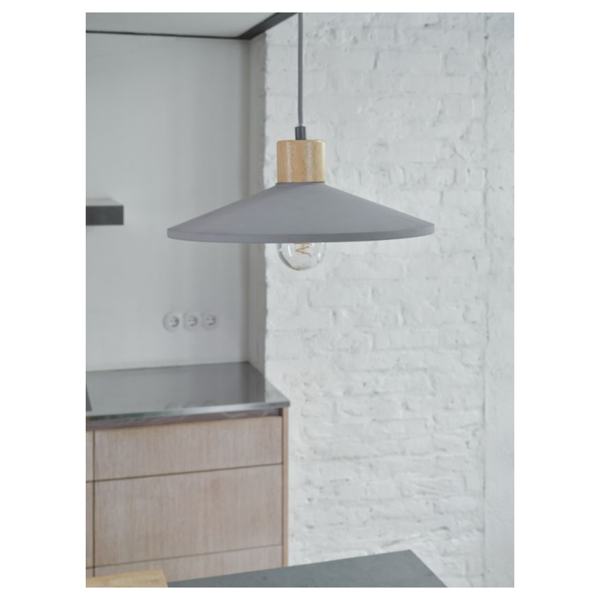 Ledvance - Підвісна люстра DECOR CONCRETE 1xE27/15W/230V діаметр 32 см бетон сірий