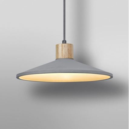 Ledvance - Підвісна люстра DECOR CONCRETE 1xE27/15W/230V діаметр 32 см бетон сірий