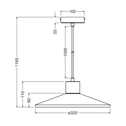 Ledvance - Підвісна люстра DECOR CONCRETE 1xE27/15W/230V діаметр 32 см бетон сірий