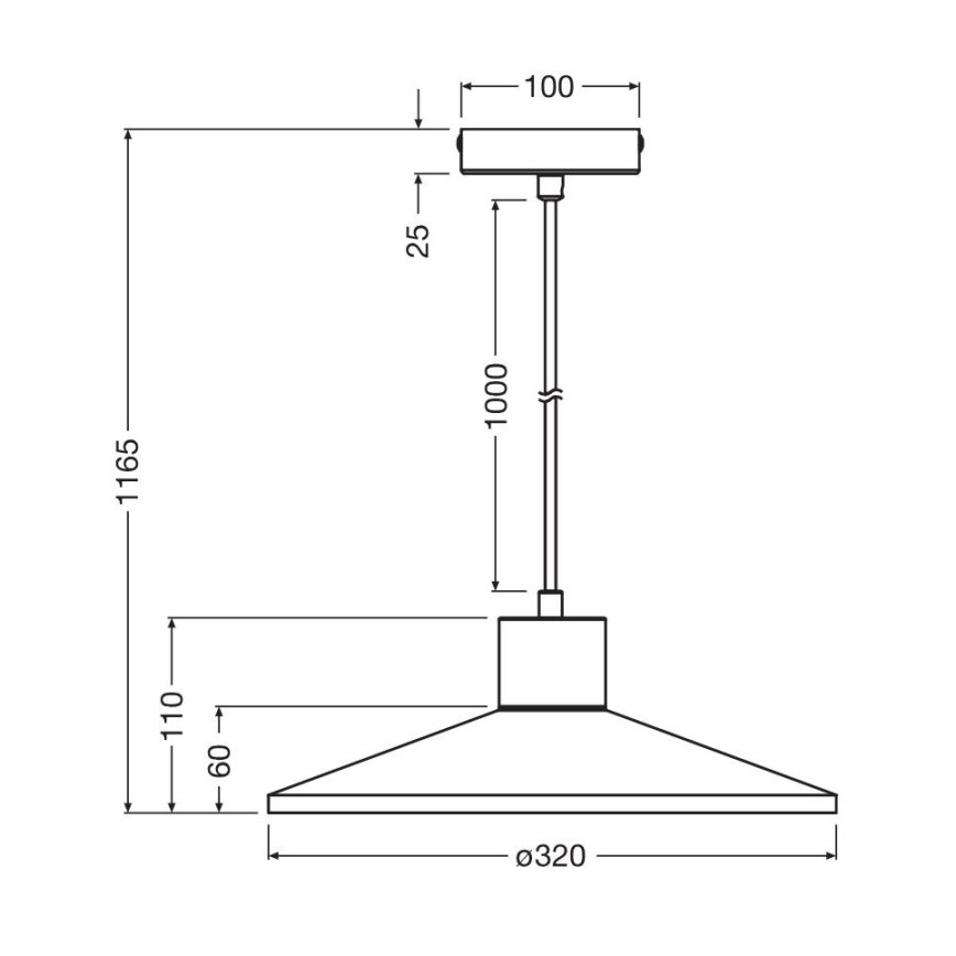 Ledvance - Підвісна люстра DECOR CONCRETE 1xE27/15W/230V діаметр 32 см бетон сірий