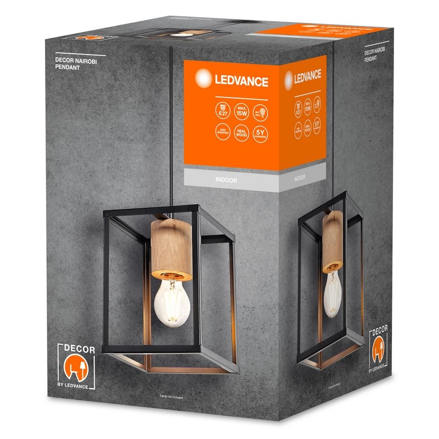 Ledvance - Підвісна люстра DECOR NAIROBI 1xE27/15W/230V каучукове дерево