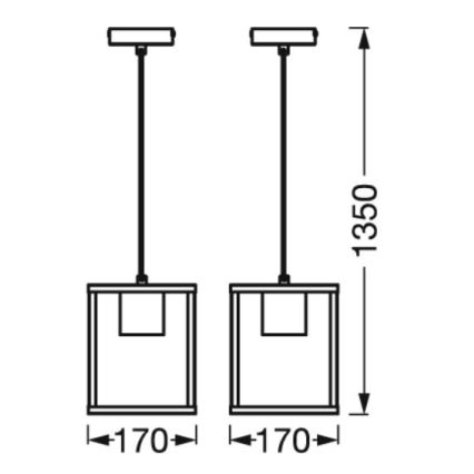Ledvance - Підвісна люстра DECOR NAIROBI 1xE27/15W/230V каучукове дерево