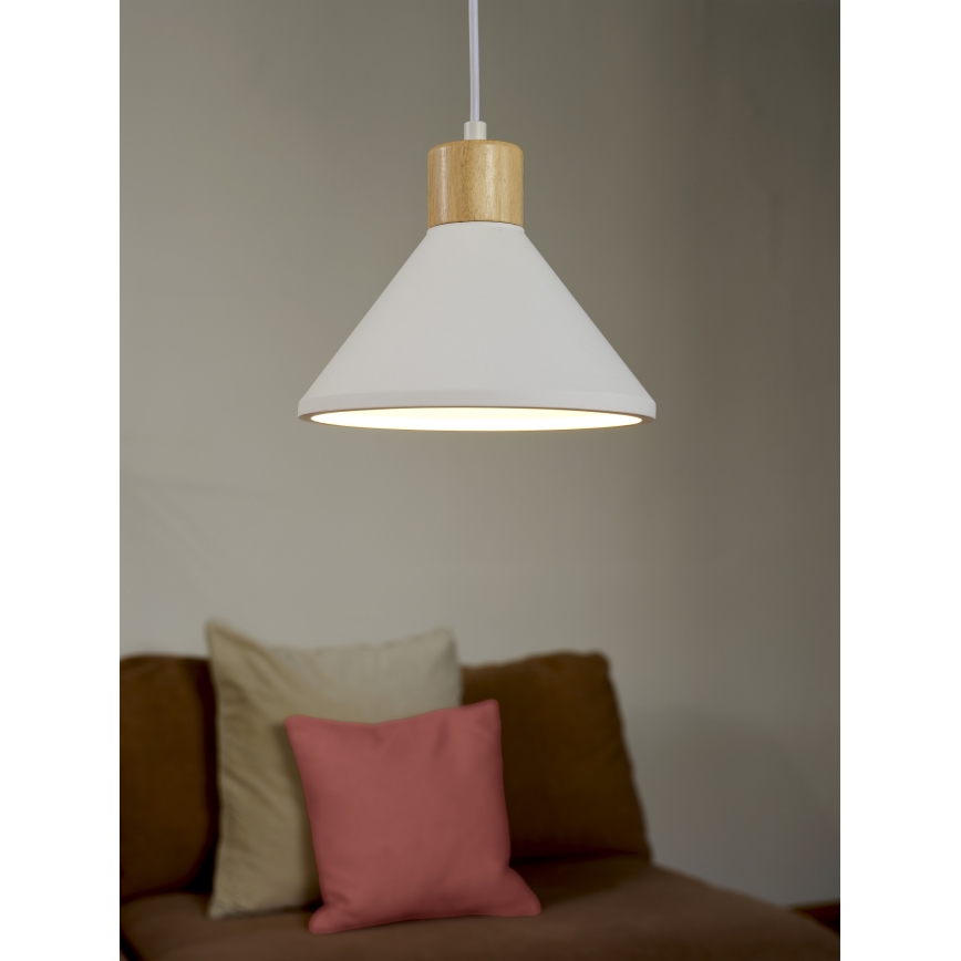 Ledvance - Підвісна люстра DECOR PLASTER 1xE27/25W/230V діаметр 22 см гіпс білий