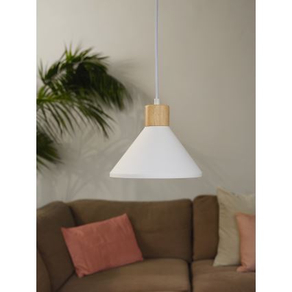 Ledvance - Підвісна люстра DECOR PLASTER 1xE27/25W/230V діаметр 22 см гіпс білий