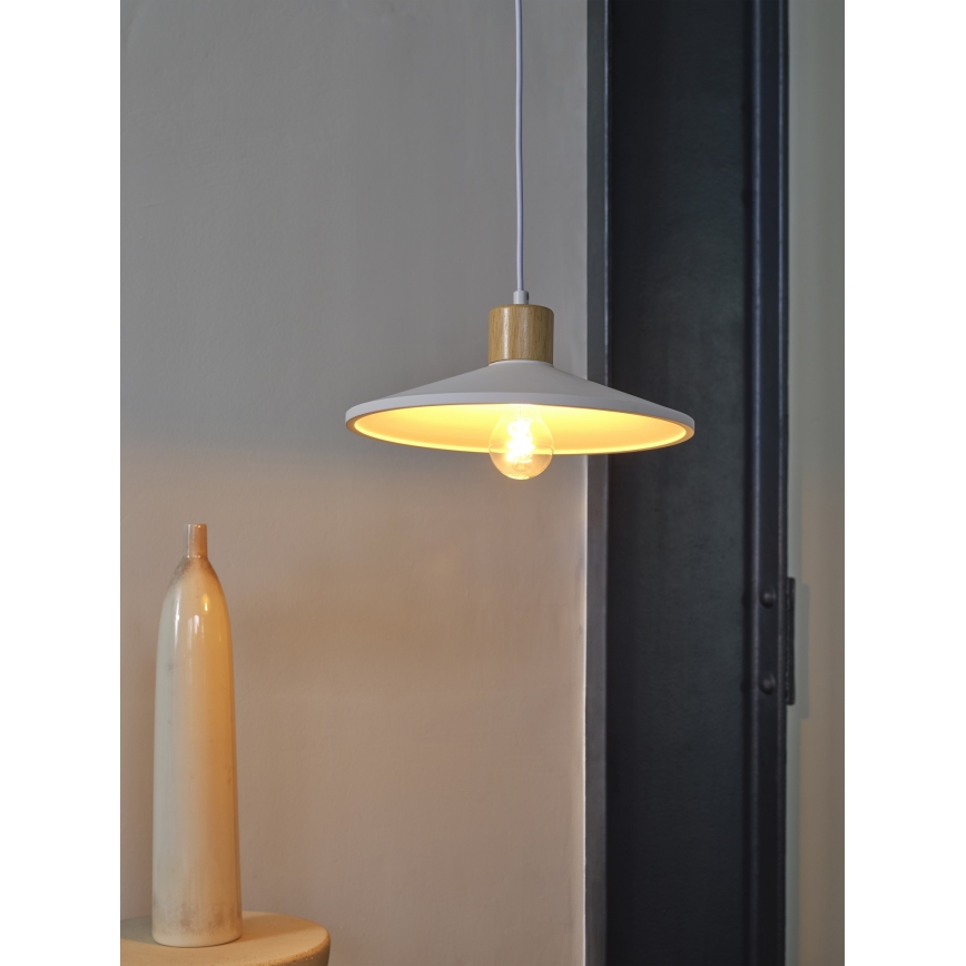 Ledvance - Підвісна люстра DECOR PLASTER 1xE27/25W/230V діаметр 32 см гіпс білий