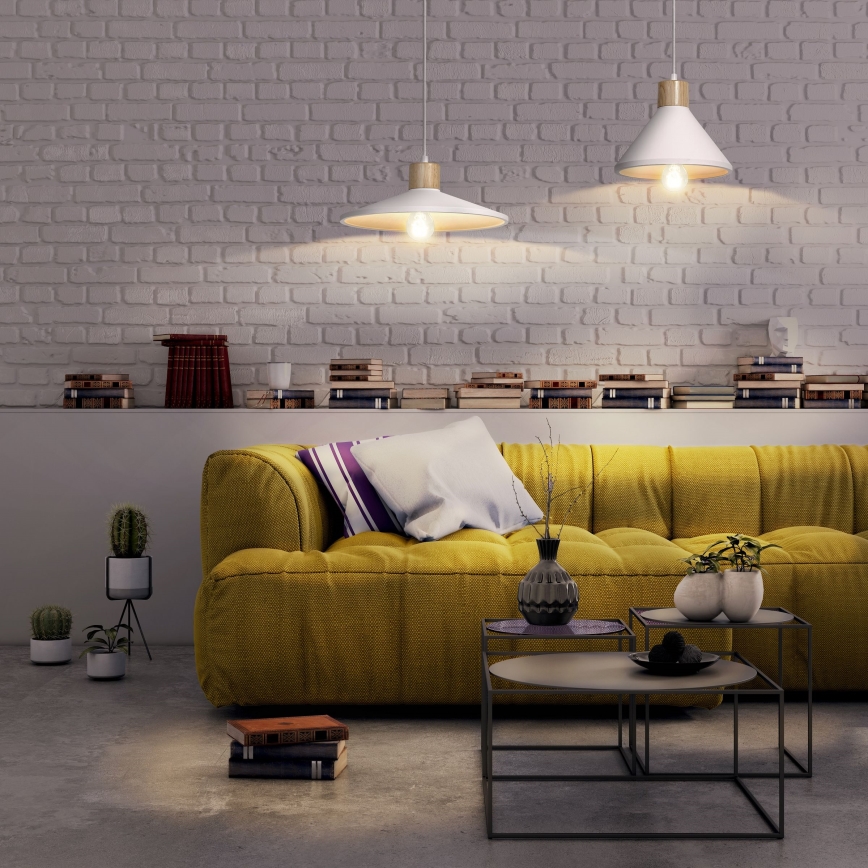 Ledvance - Підвісна люстра DECOR PLASTER 1xE27/25W/230V діаметр 32 см гіпс білий