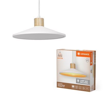Ledvance - Підвісна люстра DECOR PLASTER 1xE27/25W/230V діаметр 32 см гіпс білий