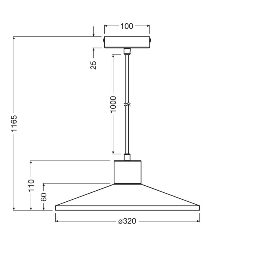 Ledvance - Підвісна люстра DECOR PLASTER 1xE27/25W/230V діаметр 32 см гіпс білий