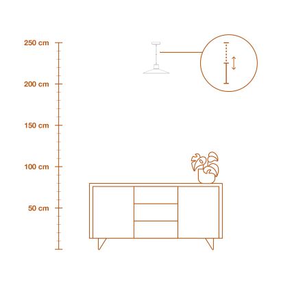 Ledvance - Підвісна люстра DECOR PLASTER 1xE27/25W/230V діаметр 32 см гіпс білий