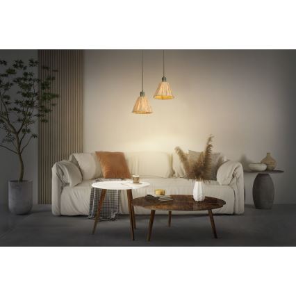 Ledvance - Підвісна люстра DECOR RAFFIA 1xE27/15W/230V рафія