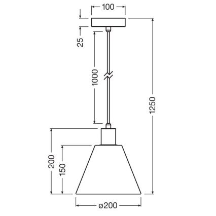 Ledvance - Підвісна люстра DECOR RAFFIA 1xE27/15W/230V рафія