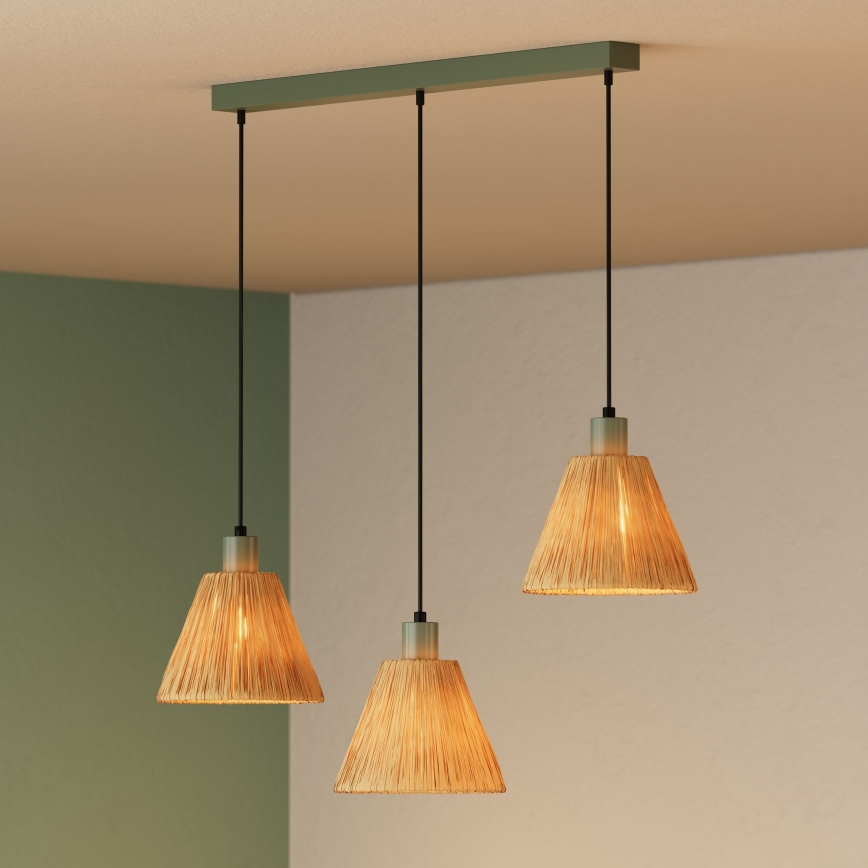 Ledvance - Підвісна люстра DECOR RAFFIA 3xE27/15W/230V рафія