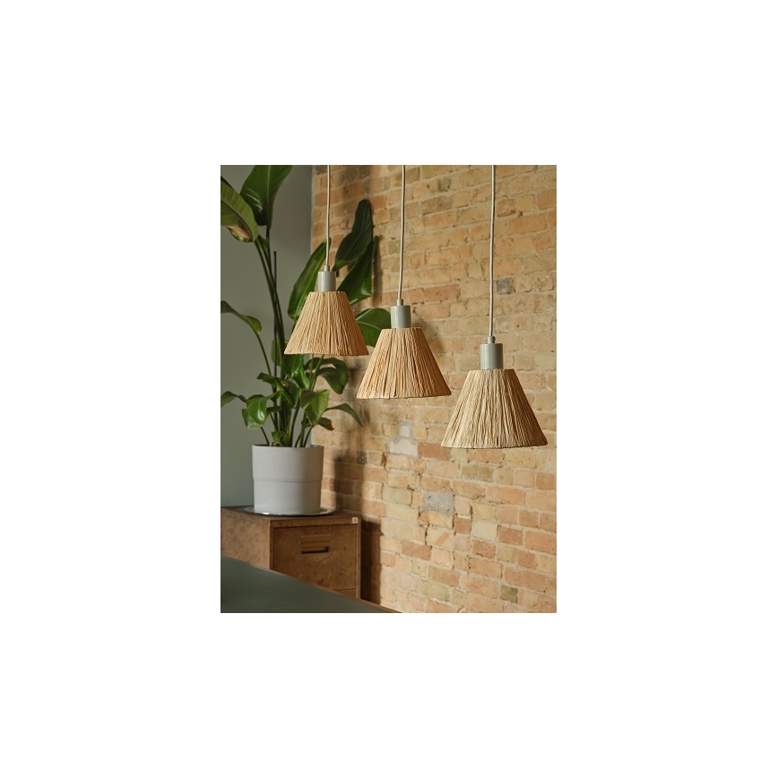 Ledvance - Підвісна люстра DECOR RAFFIA 3xE27/15W/230V рафія