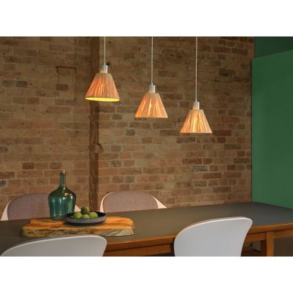 Ledvance - Підвісна люстра DECOR RAFFIA 3xE27/15W/230V рафія