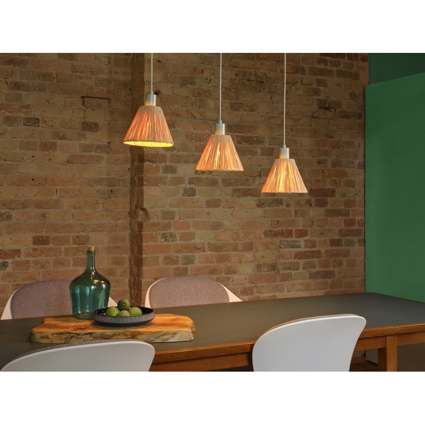 Ledvance - Підвісна люстра DECOR RAFFIA 3xE27/15W/230V рафія