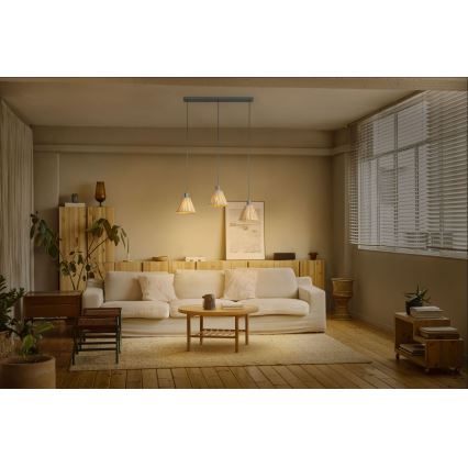 Ledvance - Підвісна люстра DECOR RAFFIA 3xE27/15W/230V рафія