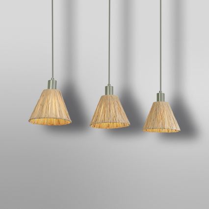 Ledvance - Підвісна люстра DECOR RAFFIA 3xE27/15W/230V рафія