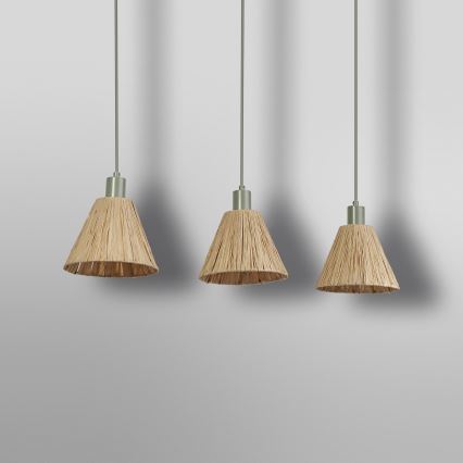 Ledvance - Підвісна люстра DECOR RAFFIA 3xE27/15W/230V рафія