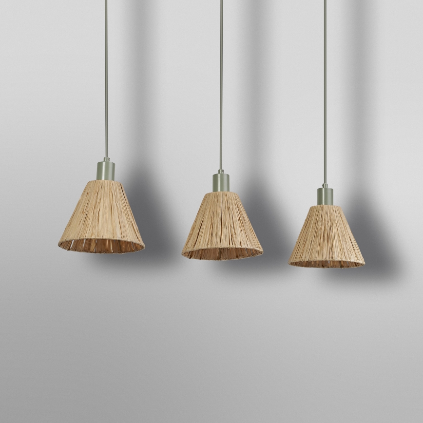 Ledvance - Підвісна люстра DECOR RAFFIA 3xE27/15W/230V рафія