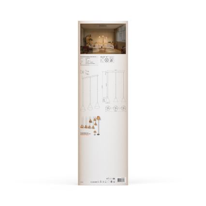 Ledvance - Підвісна люстра DECOR RAFFIA 3xE27/15W/230V рафія