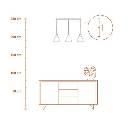 Ledvance - Підвісна люстра DECOR RAFFIA 3xE27/15W/230V рафія