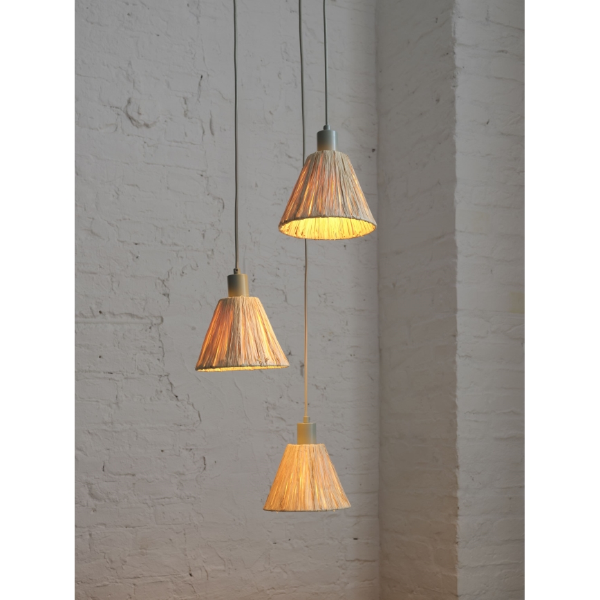 Ledvance - Підвісна люстра DECOR RAFFIA 3xE27/15W/230V рафія