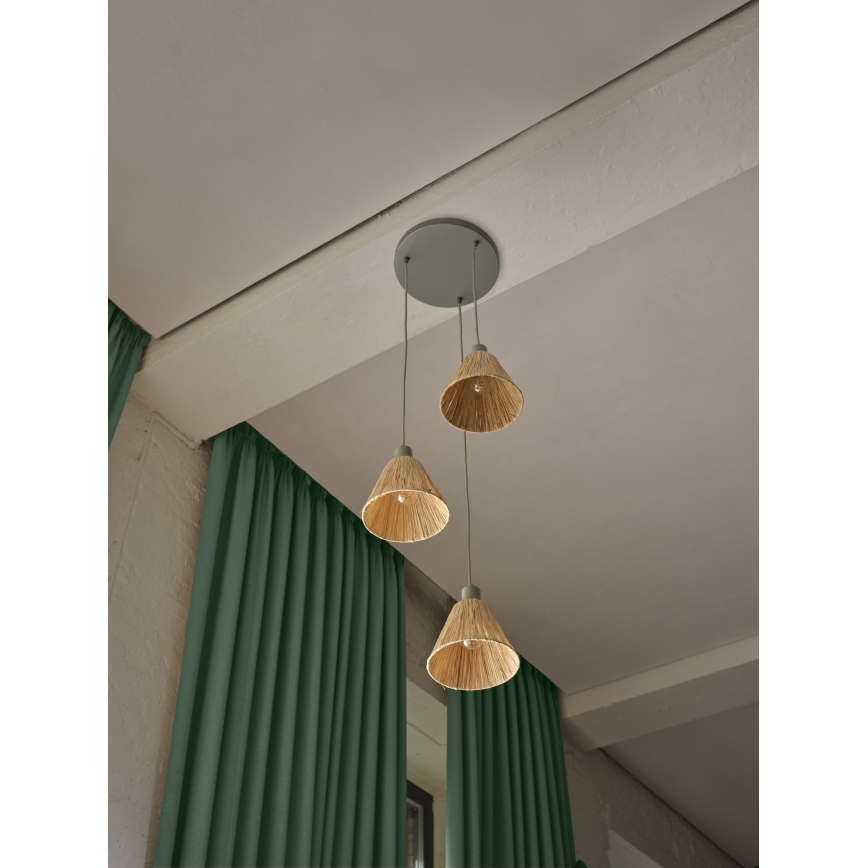 Ledvance - Підвісна люстра DECOR RAFFIA 3xE27/15W/230V рафія