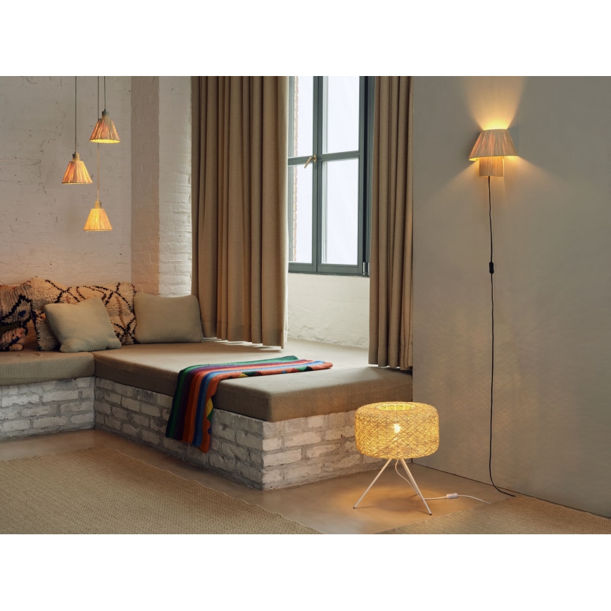 Ledvance - Підвісна люстра DECOR RAFFIA 3xE27/15W/230V рафія
