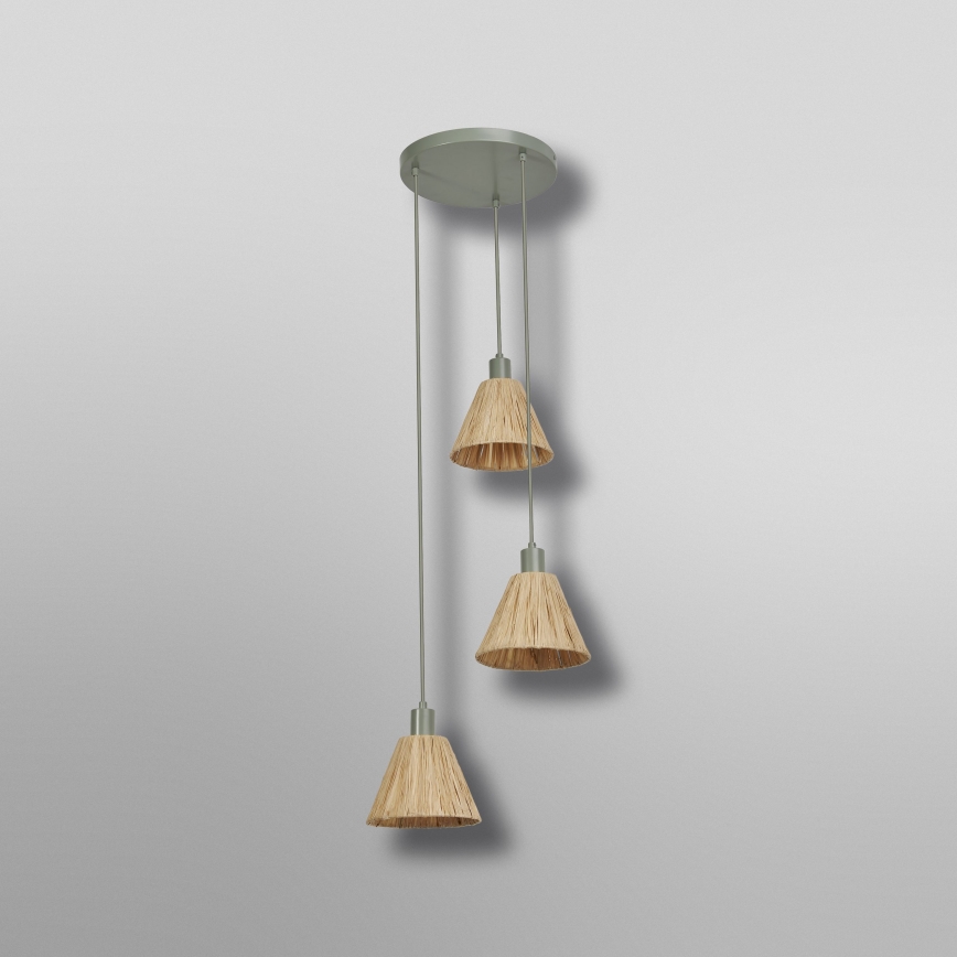 Ledvance - Підвісна люстра DECOR RAFFIA 3xE27/15W/230V рафія