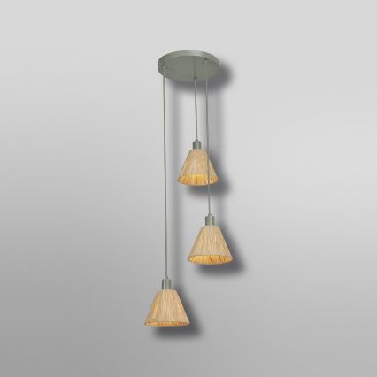Ledvance - Підвісна люстра DECOR RAFFIA 3xE27/15W/230V рафія