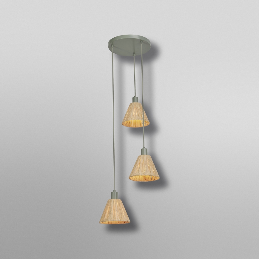Ledvance - Підвісна люстра DECOR RAFFIA 3xE27/15W/230V рафія