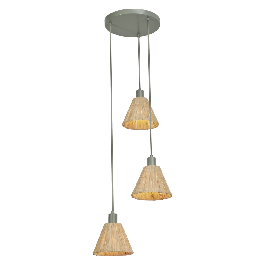 Ledvance - Підвісна люстра DECOR RAFFIA 3xE27/15W/230V рафія
