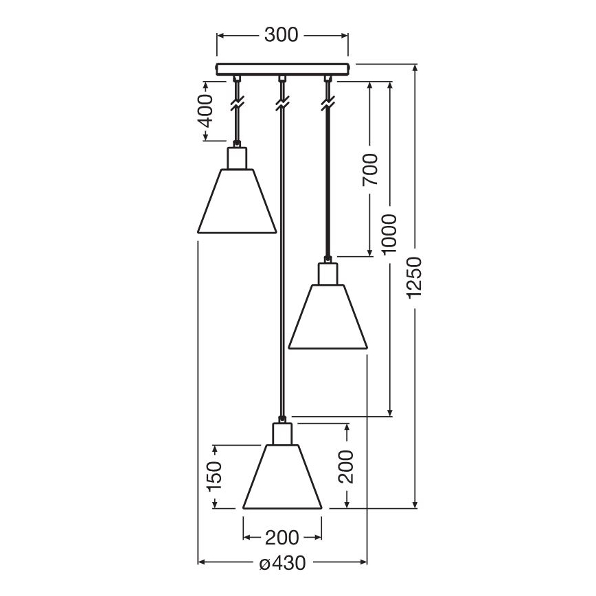 Ledvance - Підвісна люстра DECOR RAFFIA 3xE27/15W/230V рафія