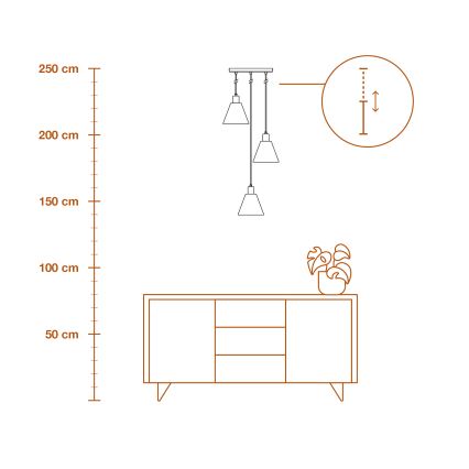 Ledvance - Підвісна люстра DECOR RAFFIA 3xE27/15W/230V рафія