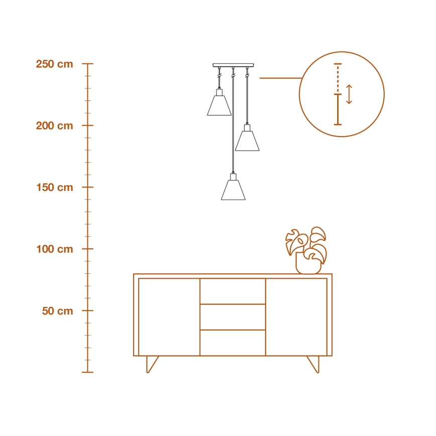 Ledvance - Підвісна люстра DECOR RAFFIA 3xE27/15W/230V рафія