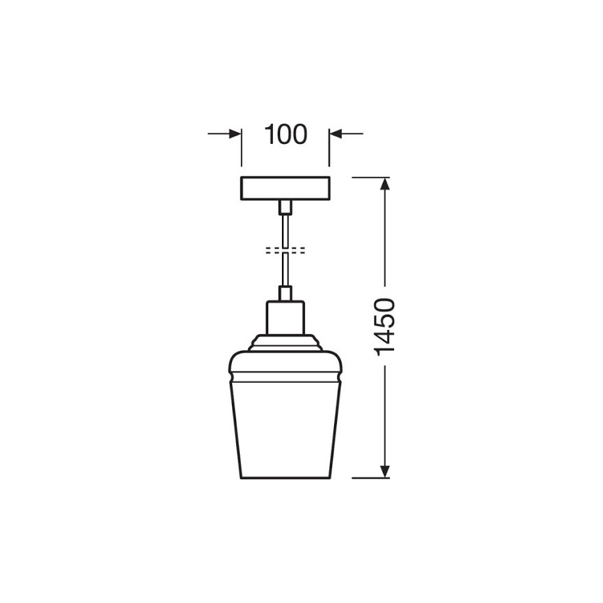 Ledvance - Підвісна люстра JAR 1xE27/40W/230V помаранчевий
